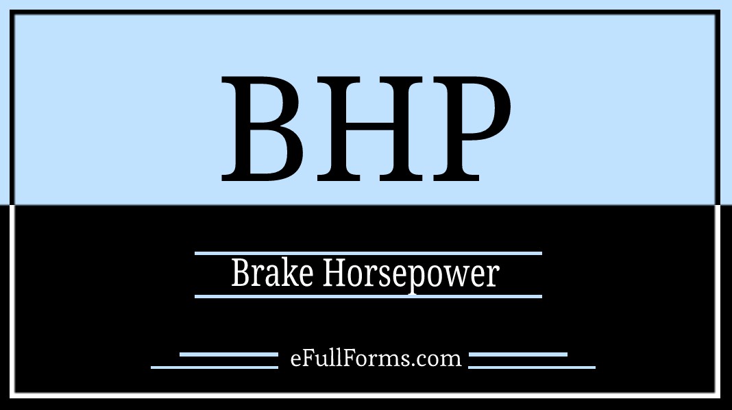 BHP full form