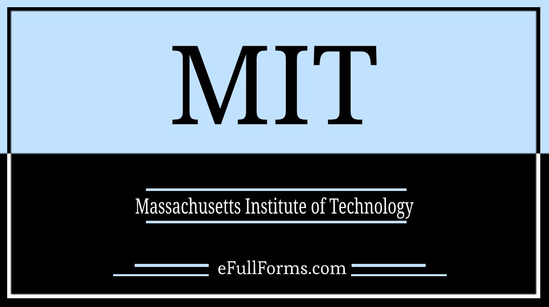MIT full form