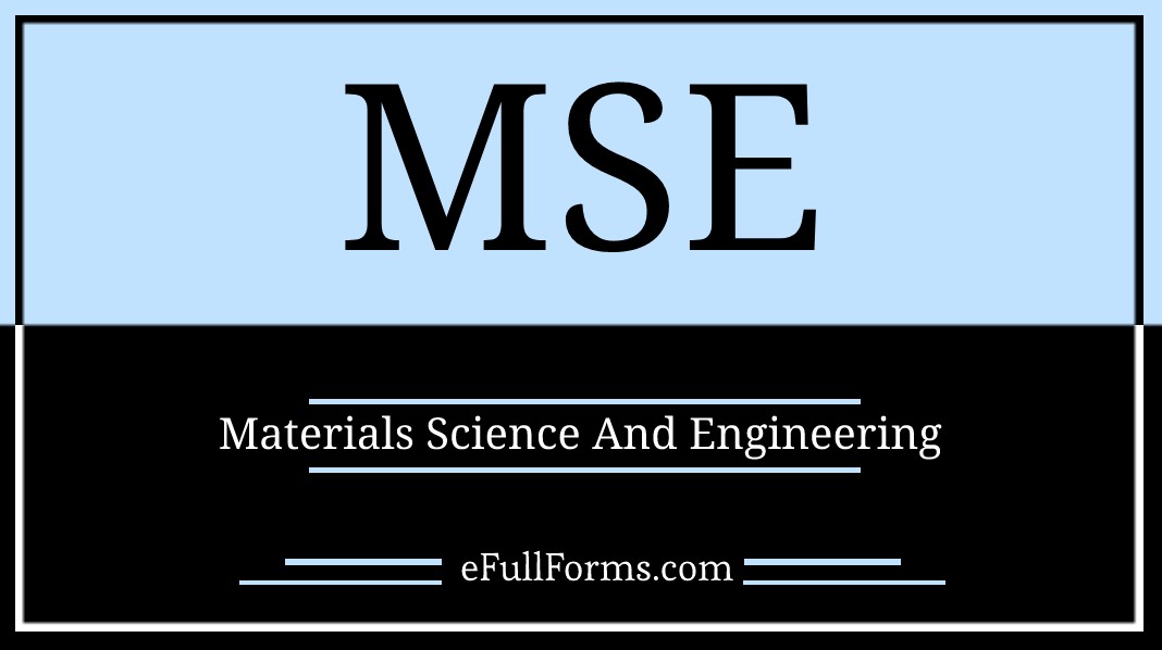 MSE full form