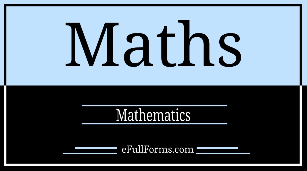 Maths full form