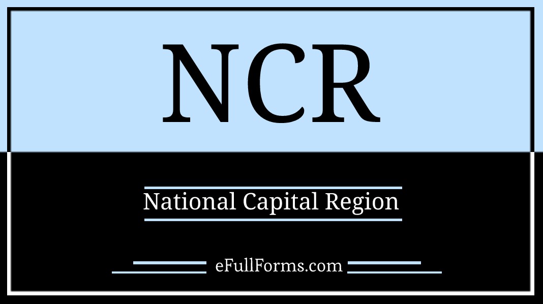 NCR full form