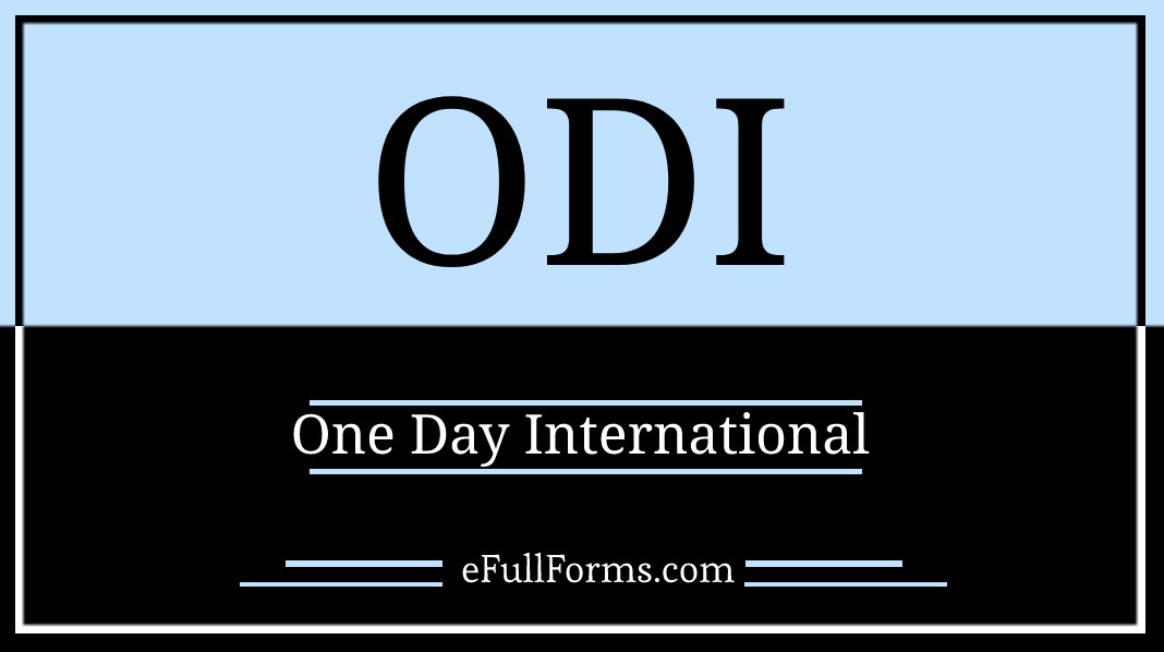 ODI full form