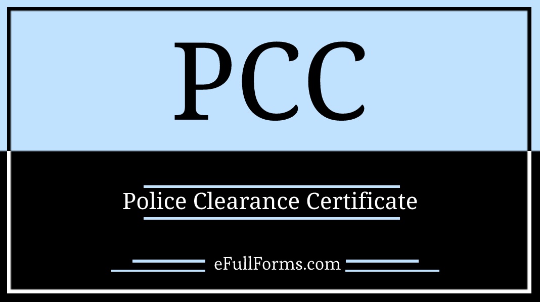 PCC full form