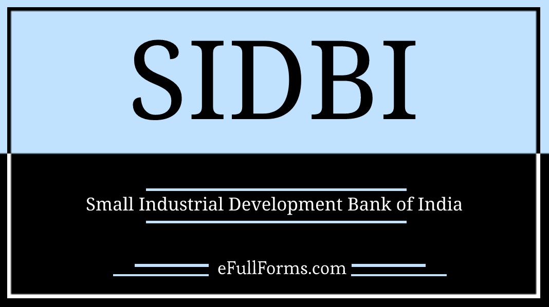 SIDBI full form