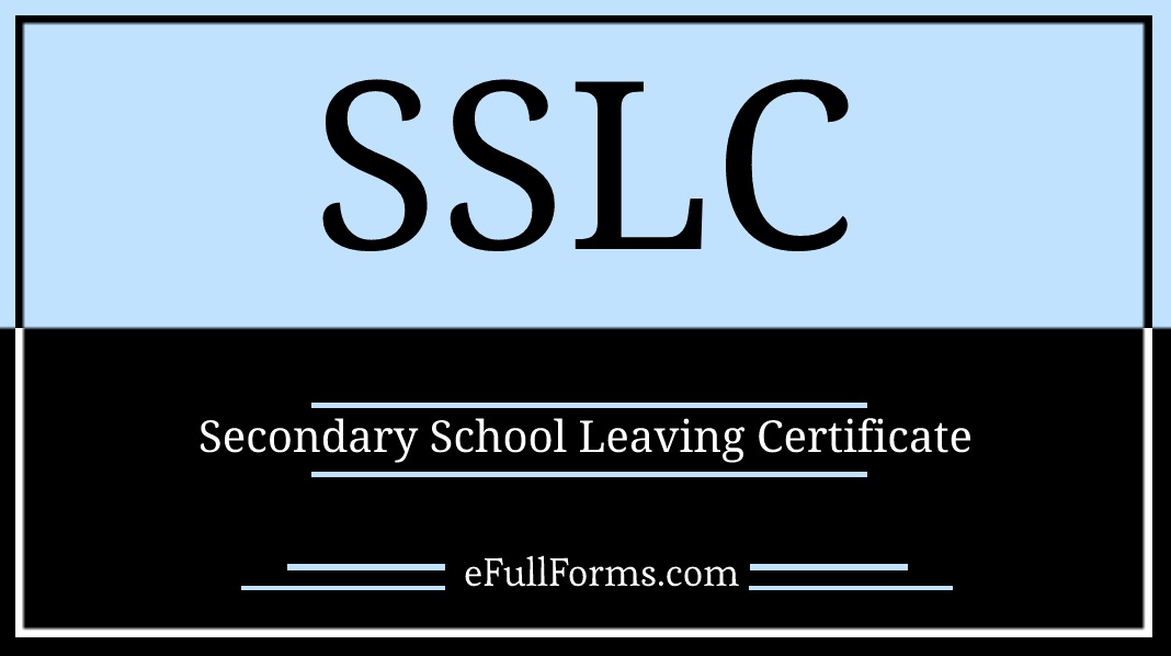 SSLC full form