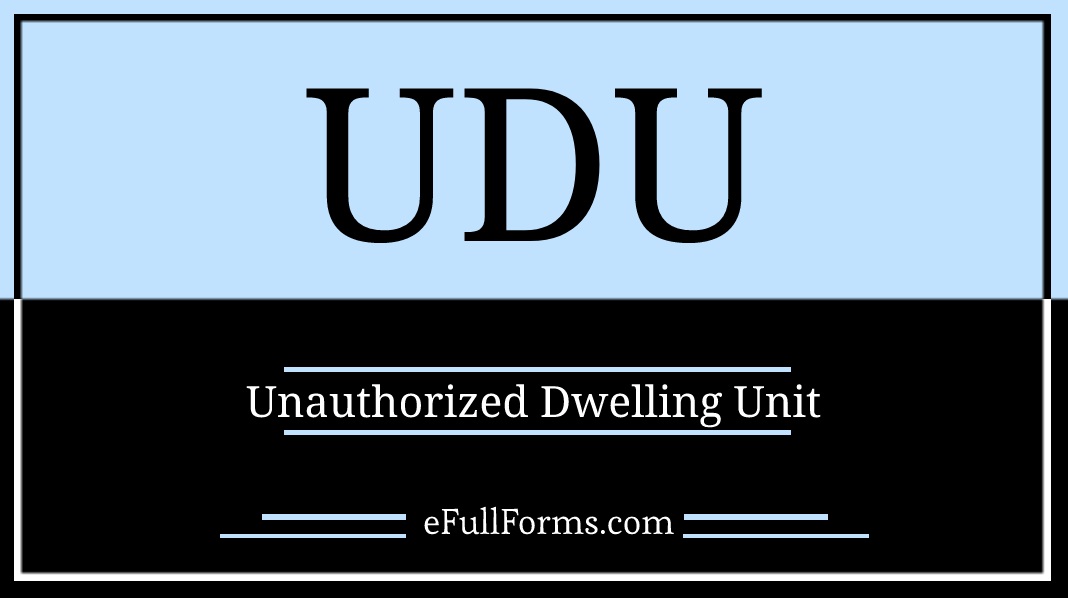 UDU full form