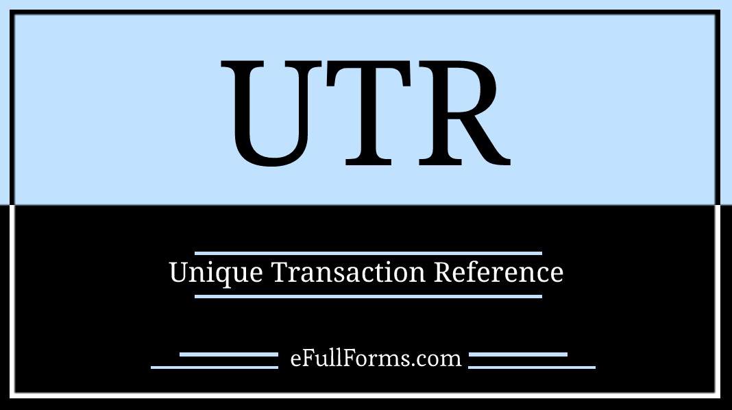 UTR full form
