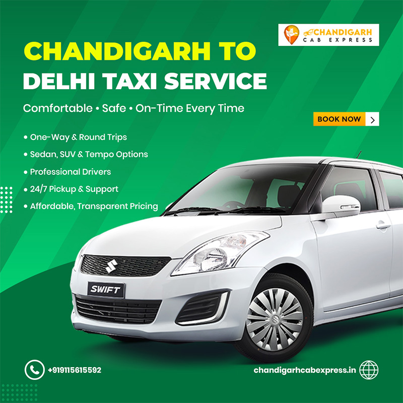 Cab from Chandigarh to Delhi